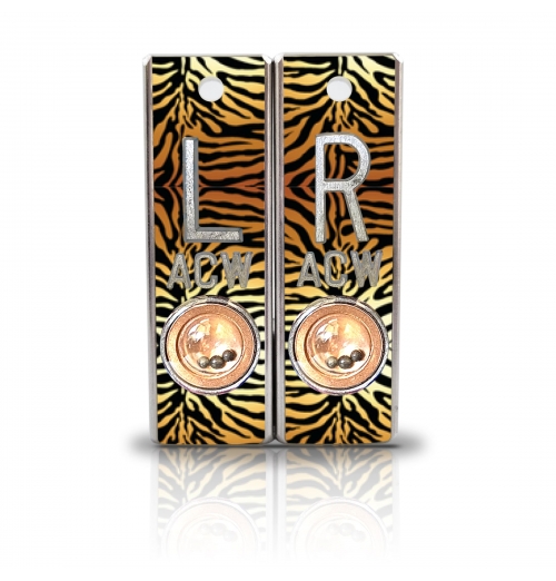 Aluminum Position Indicator X Ray Markers- Tiger Pattern Graphic Pattern